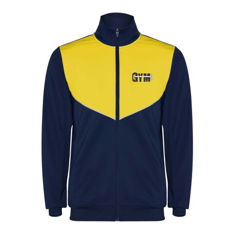 Werbeartikel Evans Trainingsanzug für Kinder – navy blue-gelb – 4 – mit Logo bedruckt