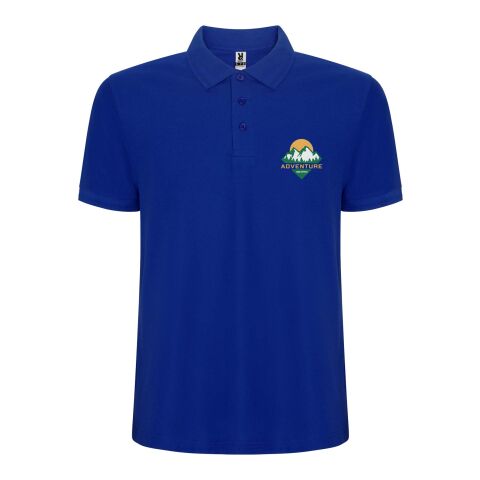 Werbeartikel Pegaso Premium Poloshirt für Kinder – blau – 11/12 – mit Logo bedruckt