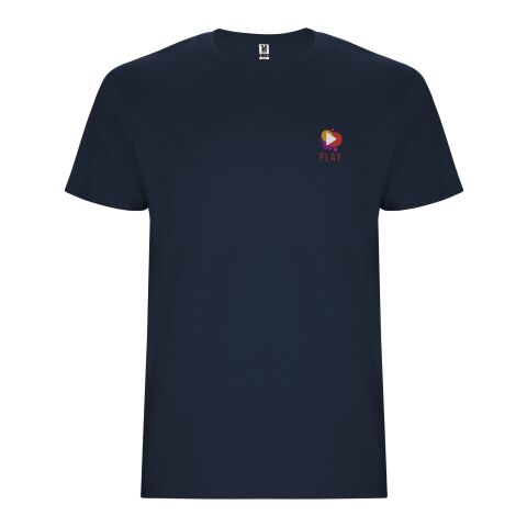 Werbeartikel Stafford T-Shirt für Kinder – navy blue – 7/8 – mit Logo bedruckt