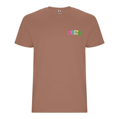 Werbeartikel Stafford T-Shirt für Kinder – Mocha – 5/6 – mit Logo bedruckt