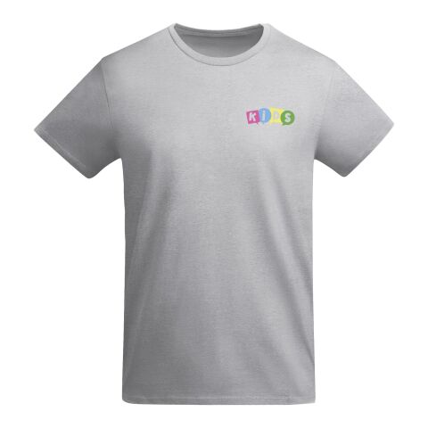 Werbeartikel Breda T-Shirt für Kinder – marl grey – 9/10 – mit Logo bedruckt