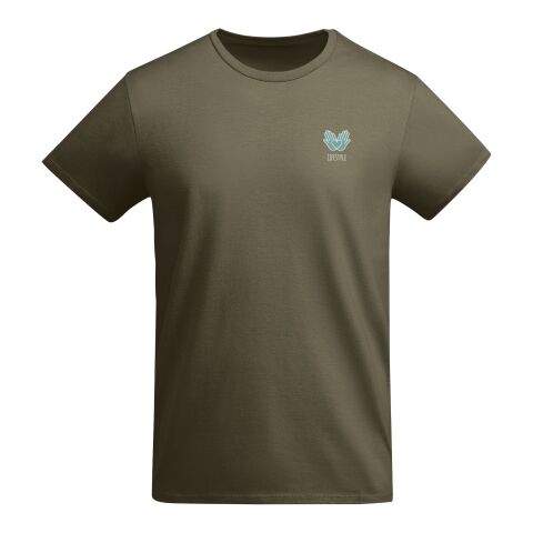 Werbeartikel Breda T-Shirt für Kinder – Militar Green – 9/10 – mit Logo bedruckt