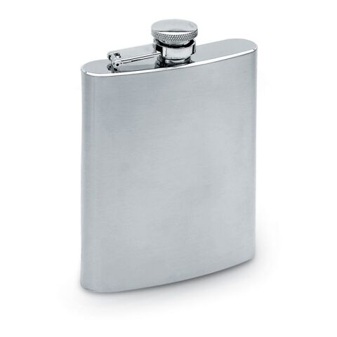 Flachmann aus Metall mit Satin-Finish