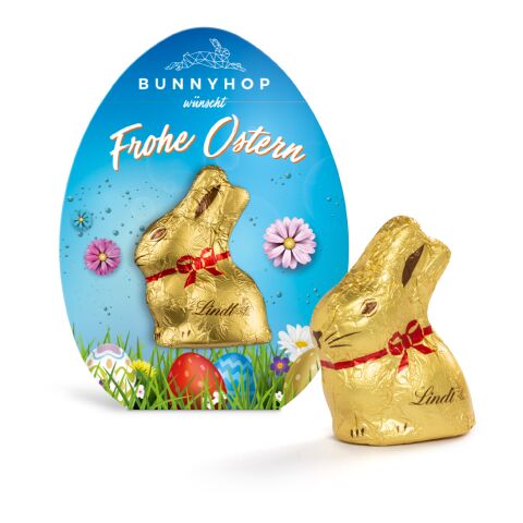 Lindt Mini Goldhase in Osterei-Werbekartonage
