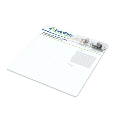 Haftnotiz-Mousepad orgaLine Deskpad Notizen To-dos Prioritäten Weiß | 203 × 217 mm | ohne Werbeanbringung