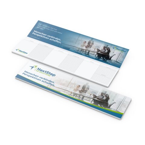 Werbeartikel Haftnotizblock orgaLine Weekly Wochenplaner – 306 × 73 mm – mit Logo bedruckt