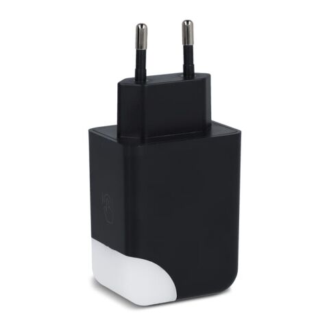 Werbeartikel Xoopar Ice-G 65W GaN Netzadapter – schwarz – mit Logo bedruckt
