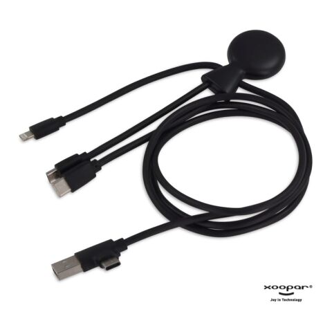 Werbeartikel 3199 | Xoopar Mr. Bio Powerbank and cable pack 7.000mAh | Schwarz | mit Logo bedrucken