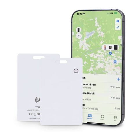 Xoopar ICE-Card Ultradünne Tracker-Karte wiederaufladbar Weiss | ohne Werbeanbringung | Nicht verfügbar | Nicht verfügbar