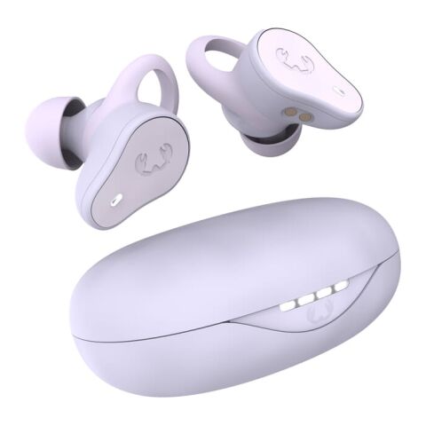 Werbegeschenk Fresh 'n Rebel Twins Move Kopfhörer – lila – mit Logo bedruckt True Wireless Sport-Earbuds für Messen & Events 30h Laufzeit