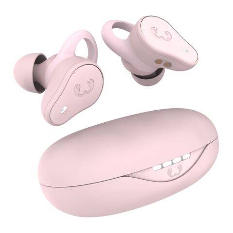 Werbemittel Fresh 'n Rebel True Wireless Sport-Kopfhörer – pastellrosa – mit Logo bedruckt TWS Bluetooth für Sport & Fitness 30h Laufzeit