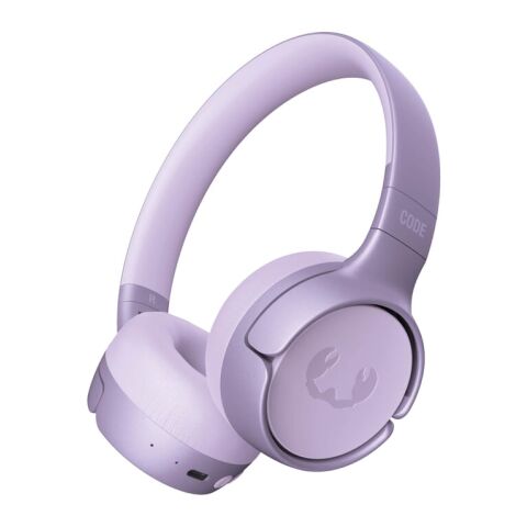 Werbeartikel 3HP1100 Code Fuse-Wireless on-ear headphone – transparent lila – mit Logo bedruckt