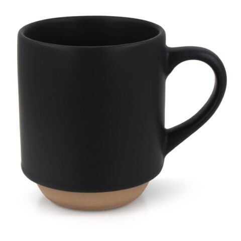 Werbeartikel Tallin 180 ml Kaffeetasse Kaffeebecher aus Keramik im finnischen Design für Büro & Event – Schwarz – mit Logo bedruckt