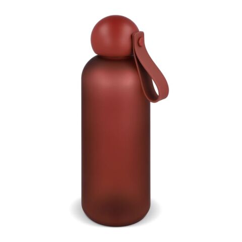Werbeartikel Sagaform Tom Wasserflasche 650ml recycelt BPA-frei mattes Finish Design-Verschluss modern – weinrot – mit Logo bedruckt