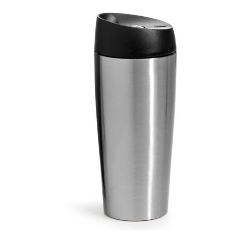 Werbeartikel Sagaform Loke Reisebecher Groß 400 ml – silber – mit Logo bedruckt
