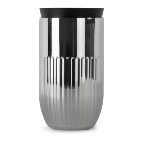 Werbeartikel Sagaform Tova isolierter Becher, 320 ml auslaufsicher und spülmaschinenfest – chrom – mit Logo bedruckt