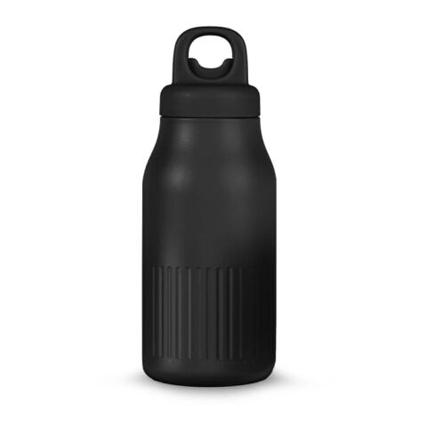 Sagaform Truls Stahlisolierflasche mit praktischem Klickverschluss (recycelt) 500 ml schwarz | ohne Werbeanbringung | Nicht verfügbar | Nicht verfügbar