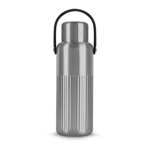 Werbeartikel Sagaform Theo 1L Thermoskanne recycelter Edelstahl kupferbeschichtet & vakuumisoliert spülmaschinenfest – silber – mit Logo bedruckt