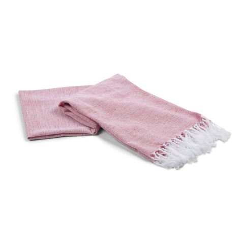 Werbeartikel Lord Nelson Hamam-Handtuch Recycelt 150x90 cm – hellrot – mit Logo bedruckt