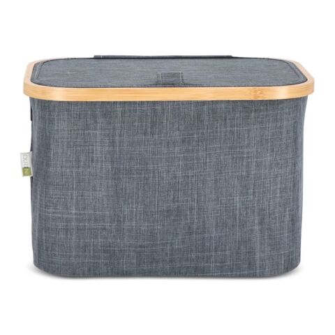 Werbeartikel InSideOut rPET faltbarer Korb Sogne 38 x 26 x 25cm – dunkelgrau – mit Logo bedruckt