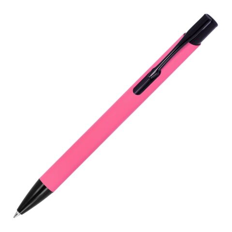 Werbeartikel Alicante Soft Touch R-AL schwarze Tinte – rosa-schwarz – mit Logo bedruckt