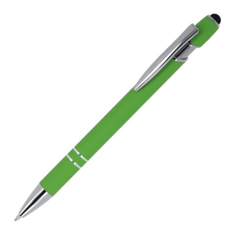 Werbeartikel Paris Soft Touch R-AL blaue Tinte – hellgrün – mit Logo bedruckt