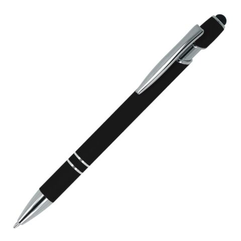 Werbeartikel Paris Soft Touch R-AL schwarze Tinte – schwarz – mit Logo bedruckt