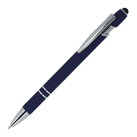 Werbeartikel Paris Soft Touch R-AL schwarze Tinte – dunkelblau – mit Logo bedruckt