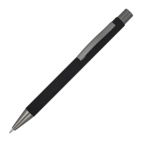 Werbeartikel New York Soft Touch R-AL schwarze Tinte – schwarz – mit Logo bedruckt