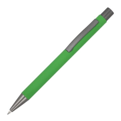 Werbeartikel New York Soft Touch R-AL schwarze Tinte – hellgrün – mit Logo bedruckt