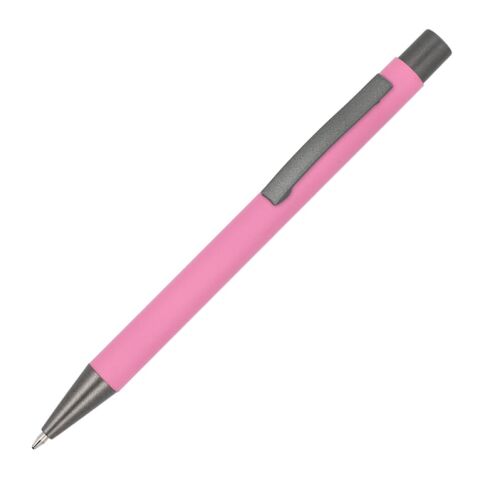 Werbeartikel New York Soft Touch R-AL schwarze Tinte – rosa – mit Logo bedruckt