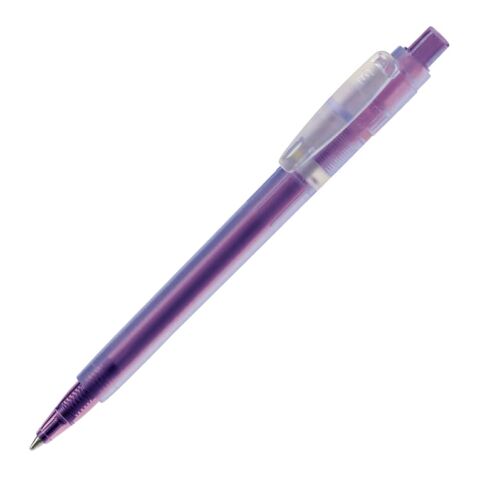 Werbeartikel Kugelschreiber Baron '03 Ice Frosty – transparent violett – mit Logo bedruckt