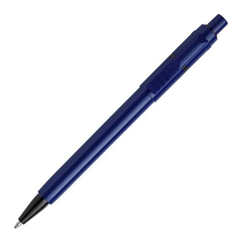 Werbeartikel Kugelschreiber Baron Extra hardcolour – dunkelblau-schwarz – mit Logo bedruckt