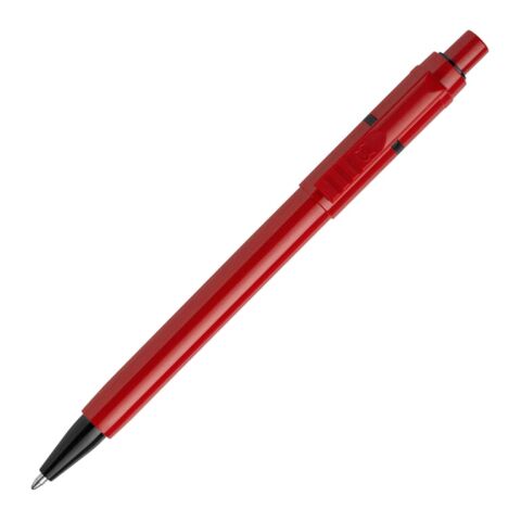 Werbeartikel Kugelschreiber Baron Extra hardcolour – rot weiß-schwarz – mit Logo bedruckt