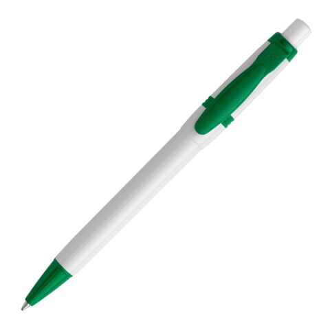 Kugelschreiber Olly hardcolour Weiss-Hellgrün | 1-farbiger Siebdruck | 180° vom Clip | 40 mm x 25 mm | Nicht verfügbar