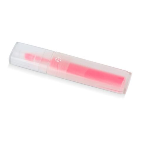 Werbeartikel R-PET Textmarker – rosa – mit Logo bedruckt