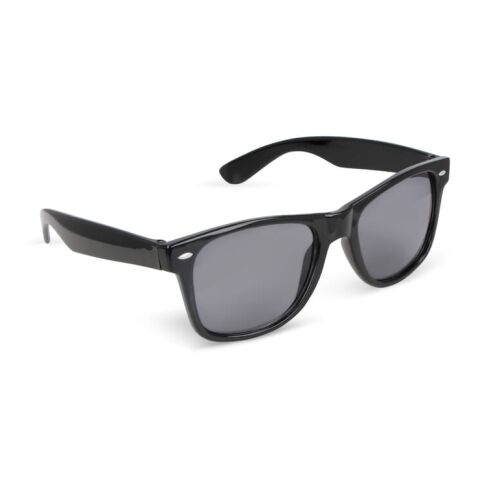 Werbeartikel Justin RPC-Sonnenbrille UV400 – schwarz – mit Logo bedruckt
