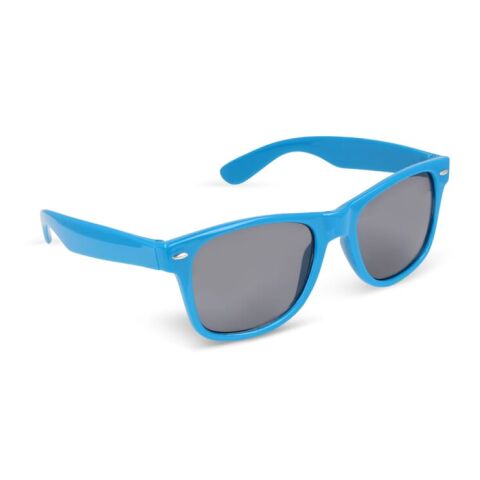 Werbeartikel Justin RPC-Sonnenbrille UV400 – hellblau – mit Logo bedruckt