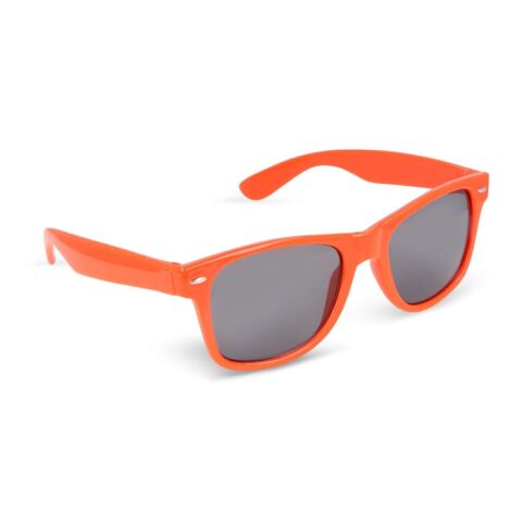 Werbeartikel Justin RPC-Sonnenbrille UV400 – orange – mit Logo bedruckt