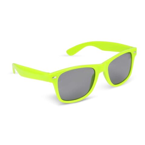 Werbeartikel Justin RPC-Sonnenbrille UV400 – hellgrün – mit Logo bedruckt