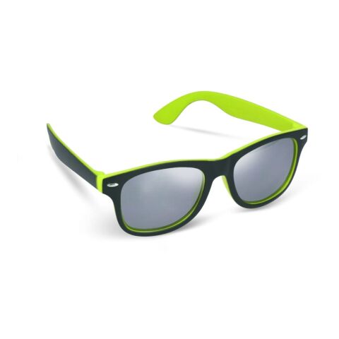 Werbeartikel Sonnenbrille Tate Spiegel Glas UV400 – Hellgrün – mit Logo bedruckt