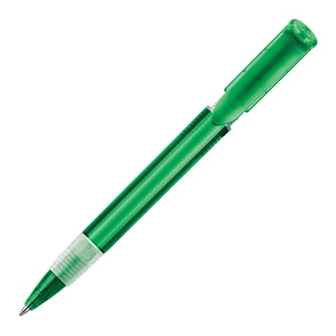 Kugelschreiber S40 Grip Transparent Grün-Grün | 1-farbiger Tampondruck | Clip | 25 mm x 5 mm | Nicht verfügbar