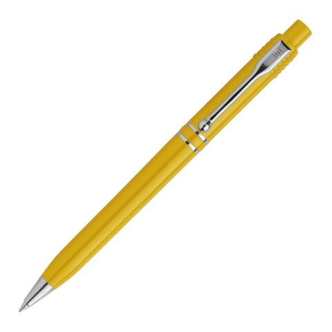 Kugelschreiber Raja Chrome hardcolour Gelb | 1-farbiger Tampondruck | 270° unter dem Clip | 20 mm x 5 mm | Nicht verfügbar