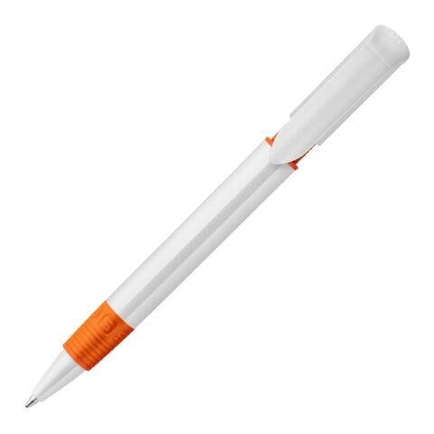 Kugelschreiber S40 Grip hardcolour Weiss-Orange | ohne Werbeanbringung | Nicht verfügbar | Nicht verfügbar | Nicht verfügbar