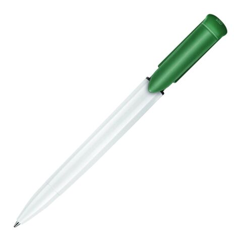 Kugelschreiber S40 Colour hardcolour Weiss-Grün | 1-farbiger Tampondruck | 270° vom Clip | 40 mm x 8 mm | Nicht verfügbar