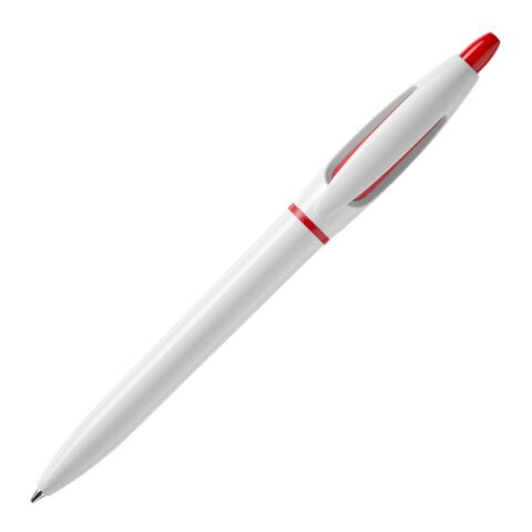 Kugelschreiber S! hardcolour Weiss-Rot Weiß | 1-farbiger Tampondruck | Clip | 30 mm x 5 mm | Nicht verfügbar