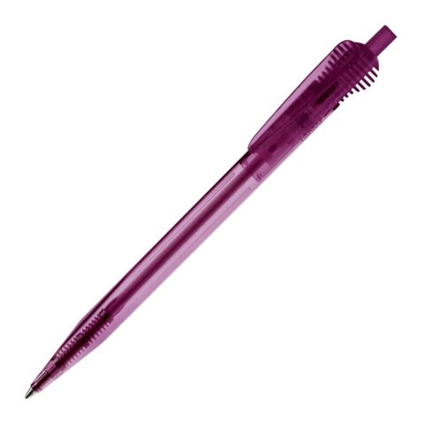 Werbeartikel Kugelschreiber Cosmo Transparent – transparent violett – mit Logo bedruckt