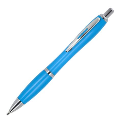 Streuartikel Kugelschreiber Hawaii R-ABS – hellblau – nachhaltig mit Logo bedruckt als Messe-Giveaway