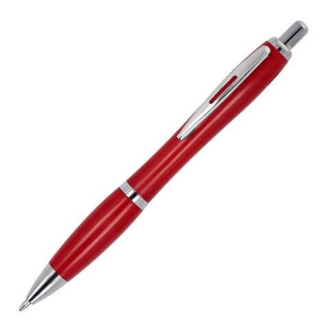 Werbeartikel Kugelschreiber Hawaii hardcolour R-ABS – Rot Weiß – mit Logo bedruckt