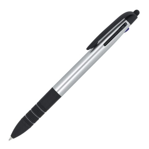 Werbeartikel 3-Farben-Stift Elegant – silber – mit Logo bedruckt